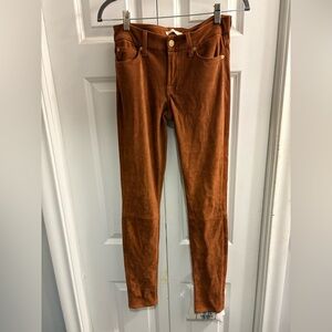7 For All Mankind Suede Skinny Pants Size 26